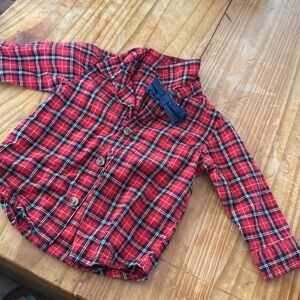 Long sleeve button up top, 6-12 months